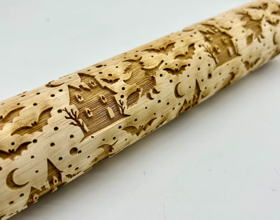 SWEET ROLLING PINS, WITCH AND BAT #2090