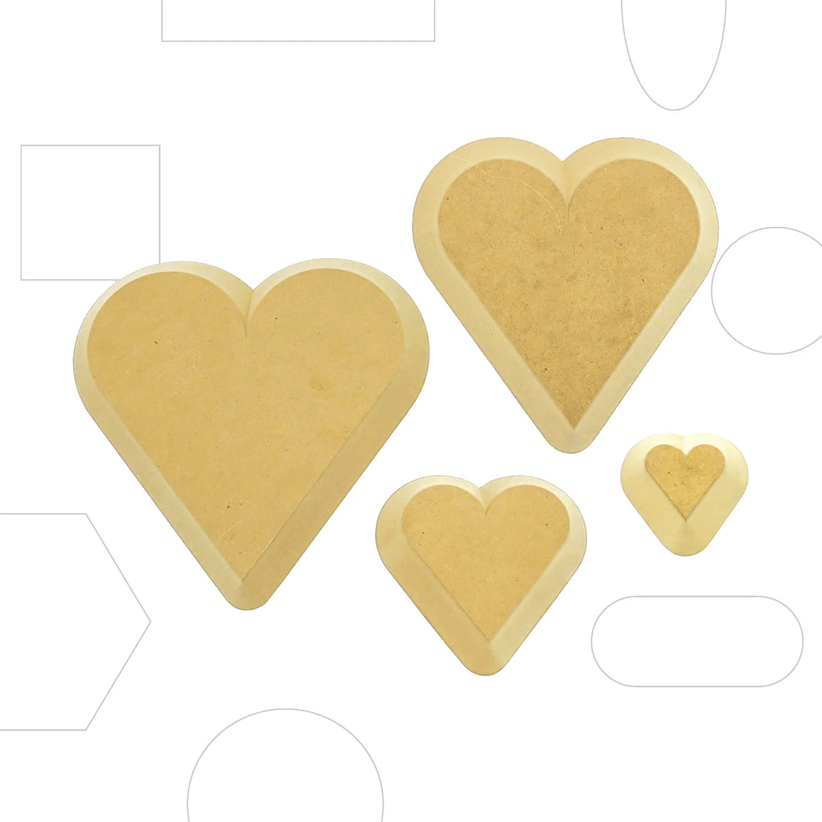 GR POTTERY FORMS HEART (PACK OF 4)