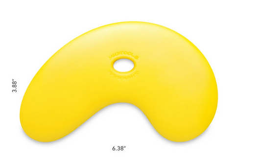 MUDTOOL LARGE BOWL POLYMER-RIB-YELLOW/SOFT TM655BY