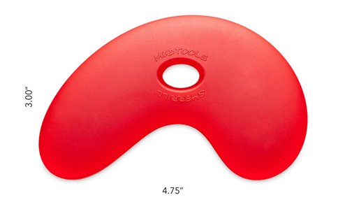 MUDTOOL SMALL BOWL RIB-RED/VERY SOFT TM669R