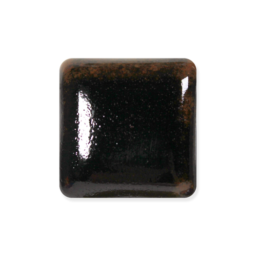 V-2 BRIGHT BROWN/BLACK ^10 GLAZE - Dry